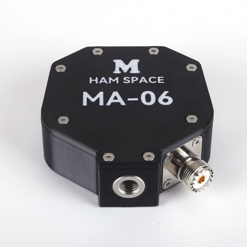 Base D'Antenne à Ondes Courtes MA-06 avec Balun 1:1 Intégré, V Positif + Base D'Antenne Télescopique à Ondes Courtes Horizontale 100W SSB.