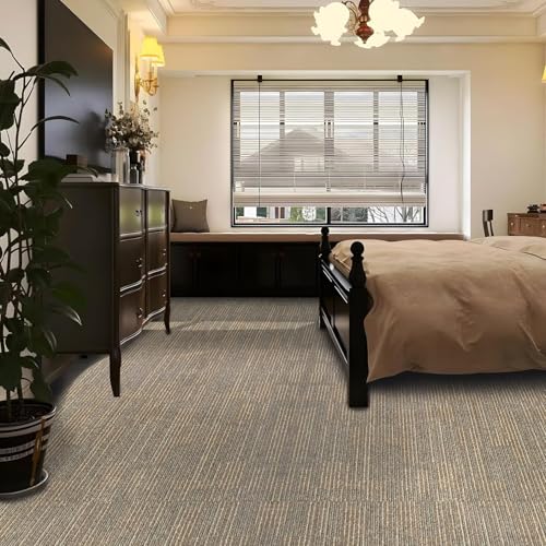 LITA Carpet Tiles Reusable 24" x 24" Squares Indoor/Outdoor, Khaki Polypropylene, 0.25" Pile Height Loop Pile, Non Slip Easy DIY Installation Peel and Stick, (18 Tiles) (72 sqft/Box) by LITA - Image 6