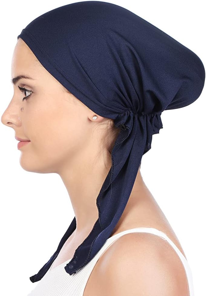 Qhome Womens Rhinestone Head Scarf Head Wrap Chemo Cap Spandex Bandana Du Rag - Image 4