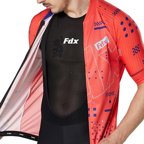 FDX Cool Mesh Men's Base Layer Shirts Half Sleeve - Men’s Summer Cycling Mesh Top - Ultralight, Breathable, Anti-Odour Bicycle Skins Jersey - Under-Shirts for Running, Gym, Workout, Hiking - Image 6