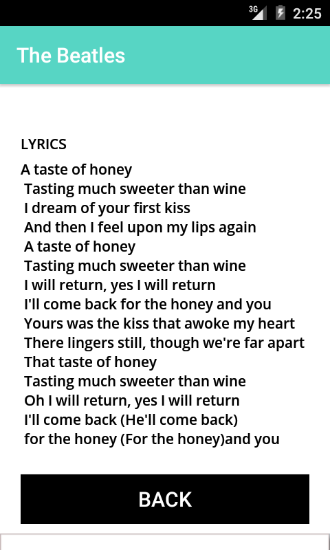 The Beatles Lyrics - App on Amazon Appstore