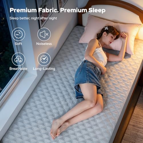 Image of BEDLORE 2 Pack Waterproof Mattress Protector,Twin XL Size Pad Noiseless with Deep Pocket Fitted for 6 inch-15 inch,Breathable Dirt-Proof Single Bed Mattress Cover Washable for Bedroom,Dorm Room(Light Gray)