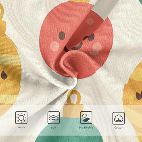 Breathable Girls' Panties Comfort Color for Kids Christmas Ornaments Pattern in Sizes 2T,3T, 4T, 5T, 6Y and 8Y3