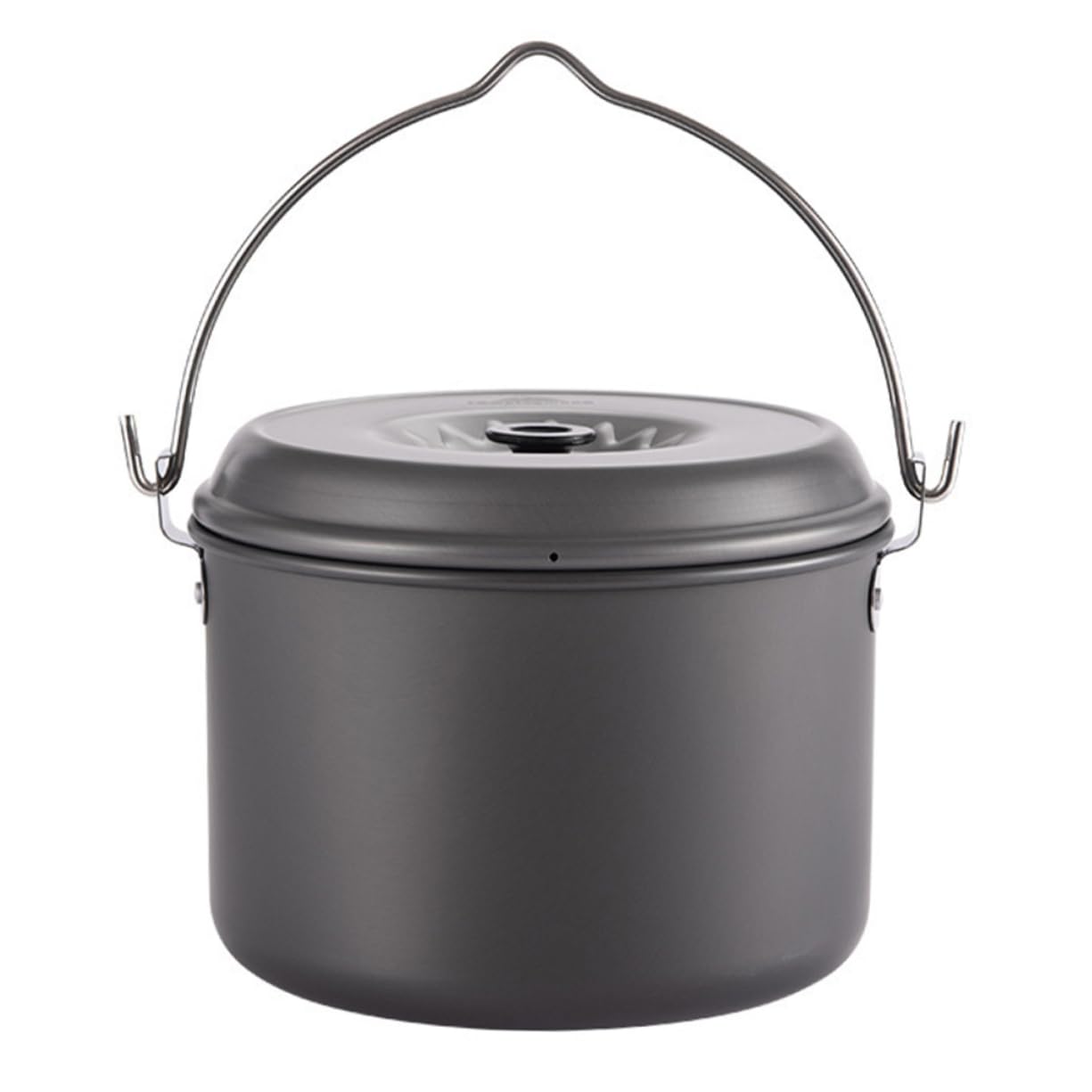 BCOATH 1Pc Portable Camping Pot with Folding Handle for People Lightweight Cookware for Hiking Backpacking and Picnics Non Stick and Easy to Clean Cooking Pot with Excellent Thermal