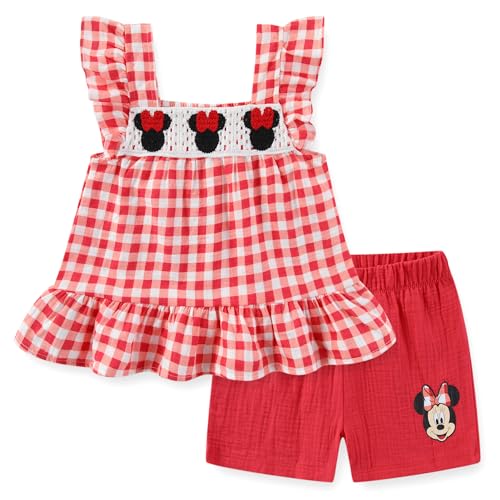 Disney Minnie Mouse Girls Gauze Top and Shorts Set for Toddler
