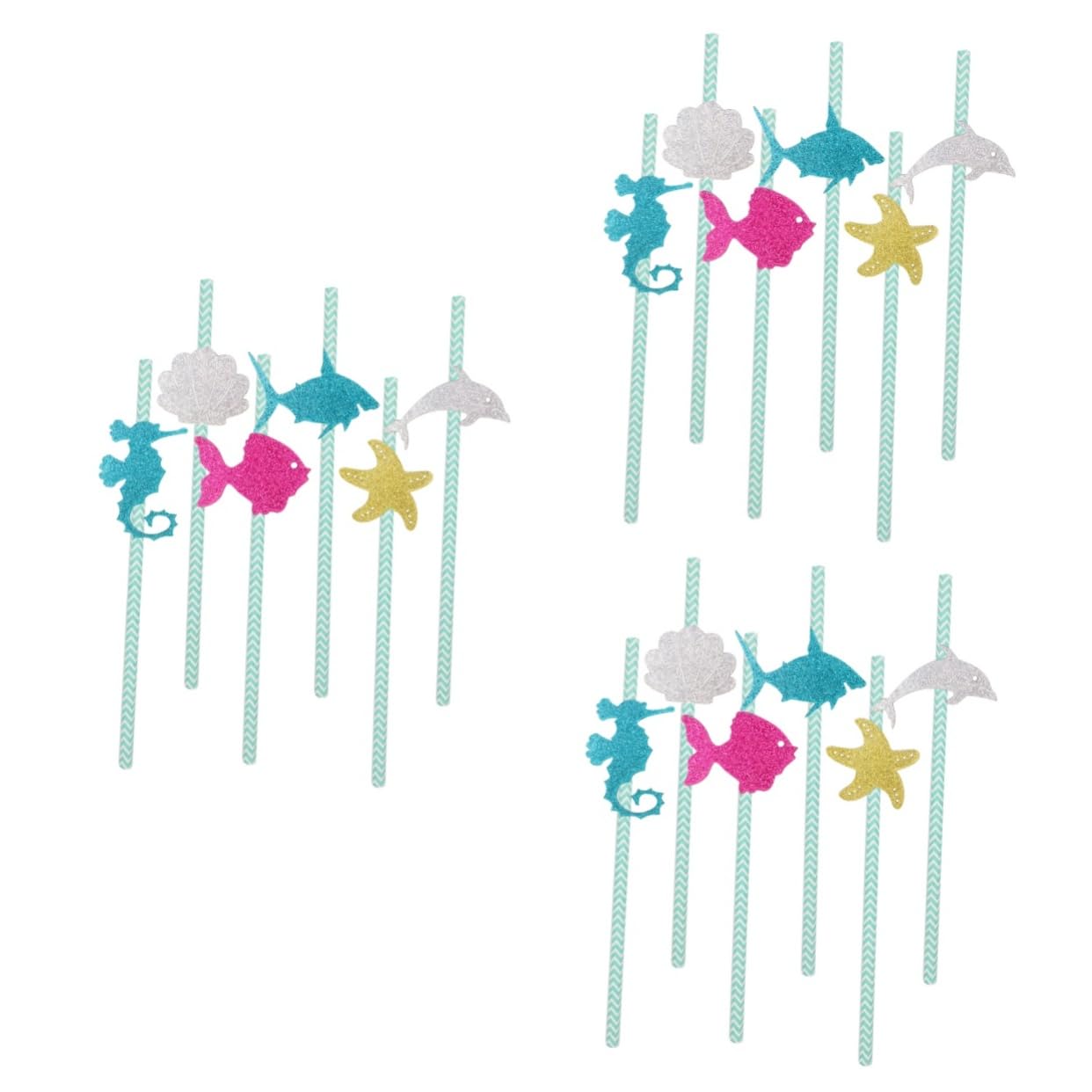 Mobestech 36 Pcs Paper Straws Party Paper Straw Party Straws Paper Drinking Straws Straws Decorate Ocean