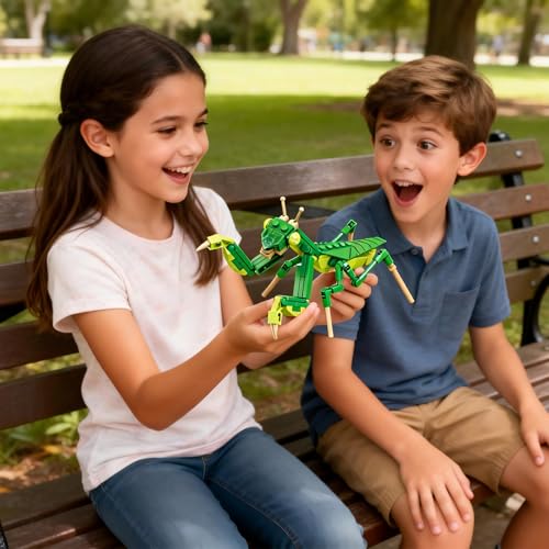 Image of Mini Insect Building Blocks Toy Insect Collection Building Block Set Insects Collection Building Blocks Bugs Toy Building Sets for Kids 6+ (Mantis)