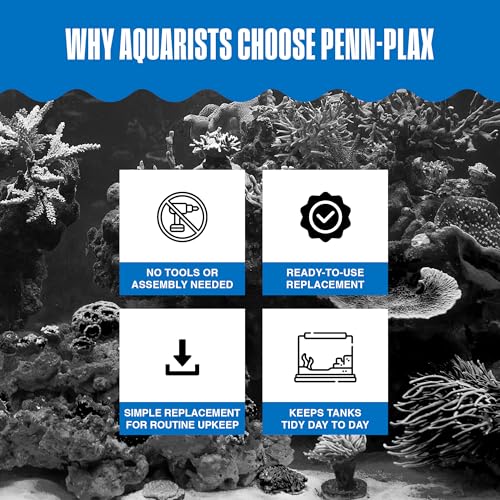 Image of Penn-Plax Cascade 300 Power Filter Replacement Bio Sponge, 2 Pack -Durable Aquarium Filter Media Compatible with Cascade Power Filters -Improves Water Flow & Filtration Efficiency -Black, 7 x 1 x 5 In