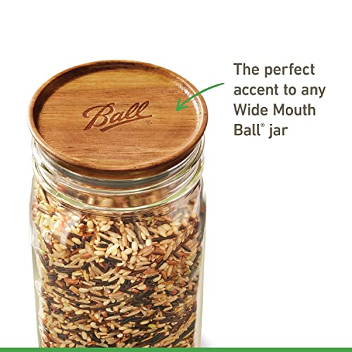 Ball Jar Wooden Storage Lids, 5-Pack, Wide, Brown #TOP3
