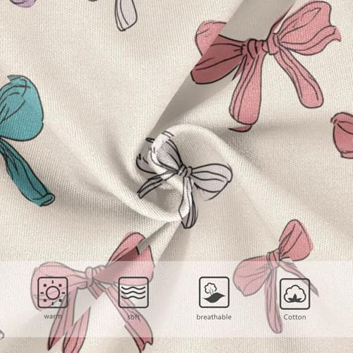 Wusikd Colorful Bows (3) Girls' Underwear Cotton Girls Briefs Soft Toddler Underwear 2T3