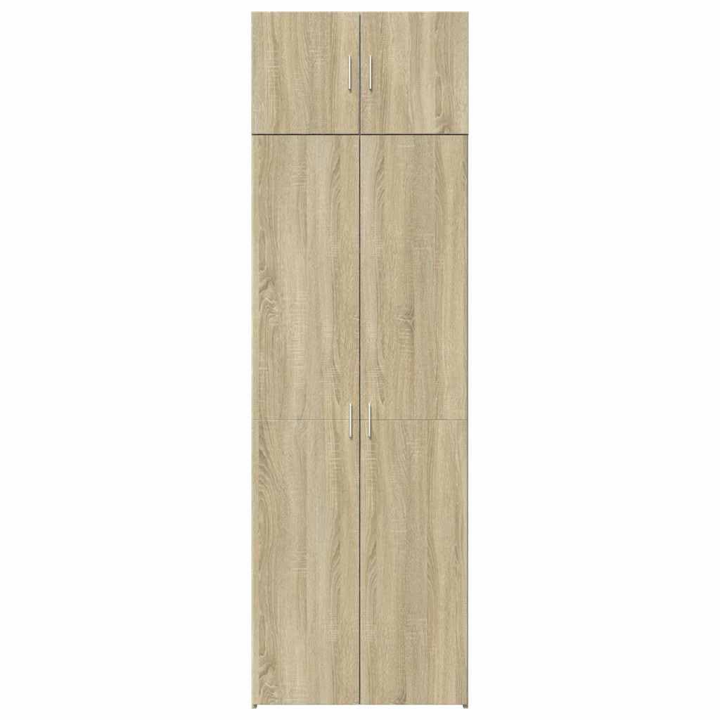 Mobile Alto da Soggiorno Rovere Sonoma 70x42,5x225 cm | Scaffale salvaspazio con 8 scomparti capienti, ideale per organizzare bagno, studio e corridoio con stile moderno.