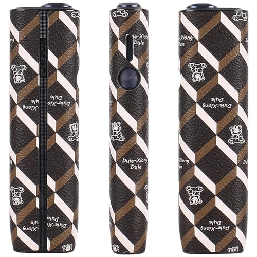 Votabell 加熱式たばこ用ケース IQOS イルマ i ワン/ILUMA ONEに適合する(PUレザー製 360°全面保護 耐衝撃 極フィット勘合 おしゃれ 菱形模様 ブラウン)