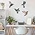 Teling 4 Pcs Metal Hummingbird Wall Art Metal Dragonfly Wall Decor for Modern Farmhouse Rustic Home Living Room Bedroom Kitchen Patio Indoor Outdoor Decor(Hummingbird)