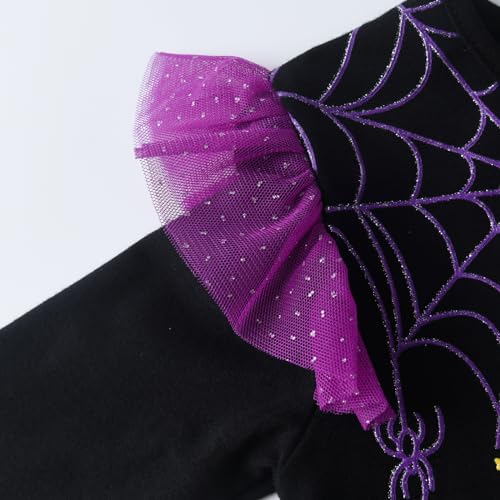 VIKITA Toddler Girls Dress Long Sleeve Ruffle Cotton Sweatshirt with Tutu for Birthday Party Dresses Outfit4