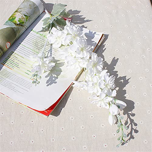 Ipopu 6 Pcs Delphinium Artificial Flowers White Larkspur Artificial Flowers thumb #6