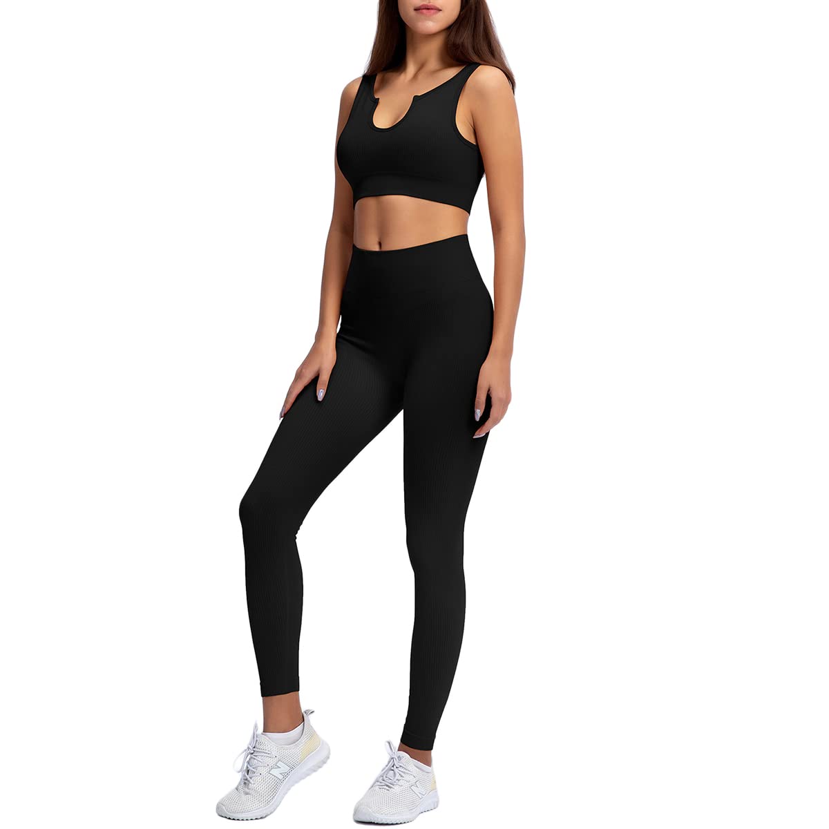 Inmarces Set da allenamento da donna, 5 pezzi, per yoga, abbigliamento sportivo