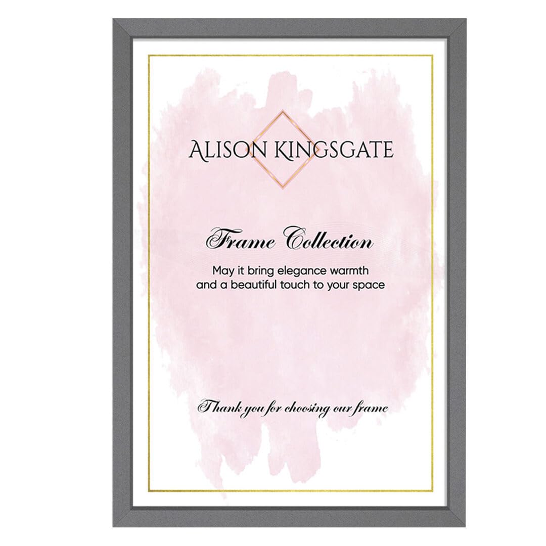 Alison Kingsgate Thin Dark Grey Picture Frame for Photos & Posters - 20X15 — image 1