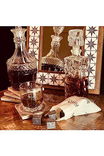 Soğutucu; 9 Adet Viski Soğutma Taşı Seti Viski Taşı Kesesi Doğal Granit Premium Hediyelik Taş, Pinecone, 2 X 2