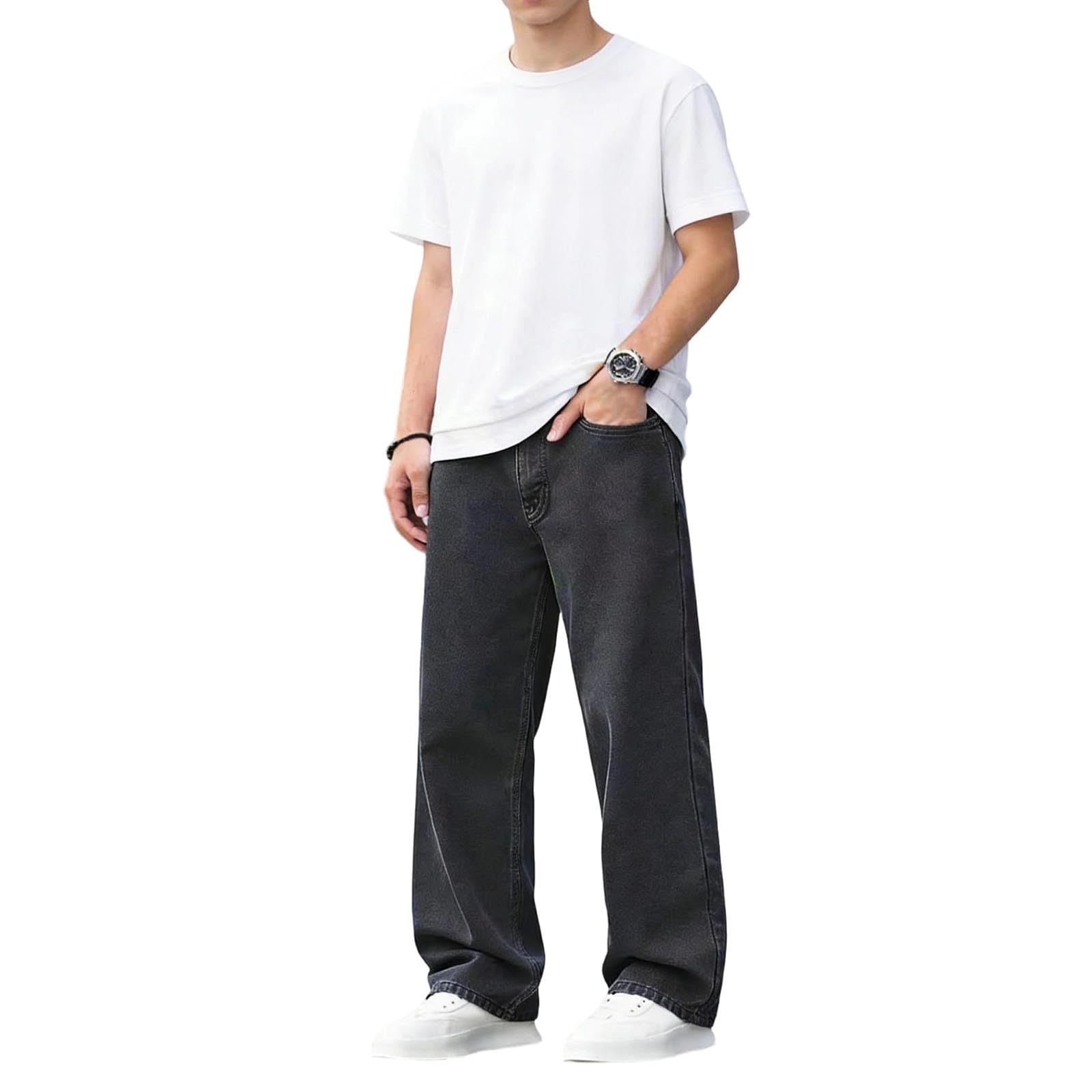 Pantalones Niños, Vaqueros Clásicos De Color Liso para, Cómodos, Elásticos, Informales, con Rodillas Reforzadas, Duraderos para El Día A Día Y La Escuela., Color Vivo Y Duradero/G
