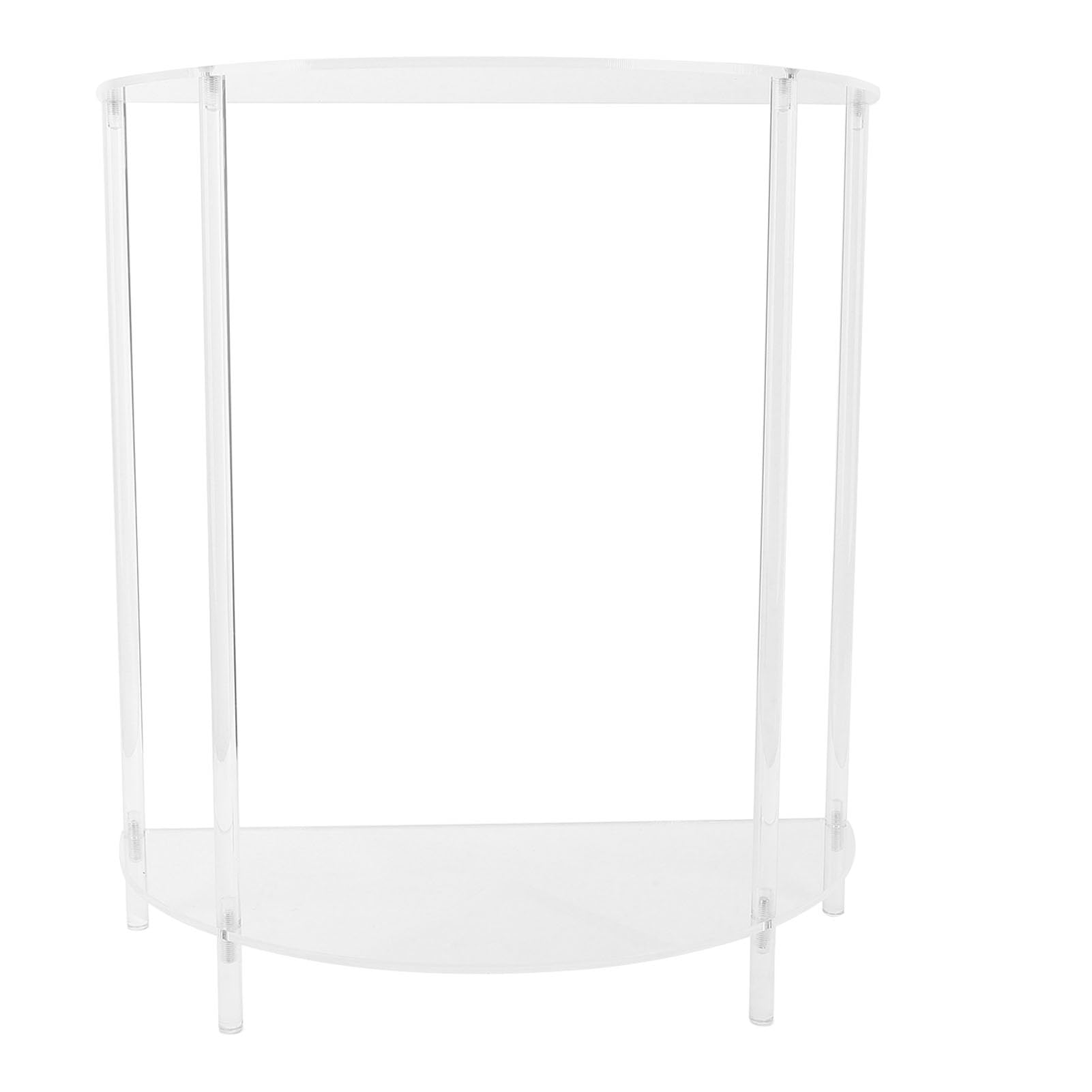 banapoy Tavolino Angolare in Acrilico, Tavolo con Accenti a Mezzaluna a 2 Livelli Tavolo da Ingresso Moderno a Mezzaluna, Decorazioni per la Casa per Soggiorno, Camera da Letto, Bagno,