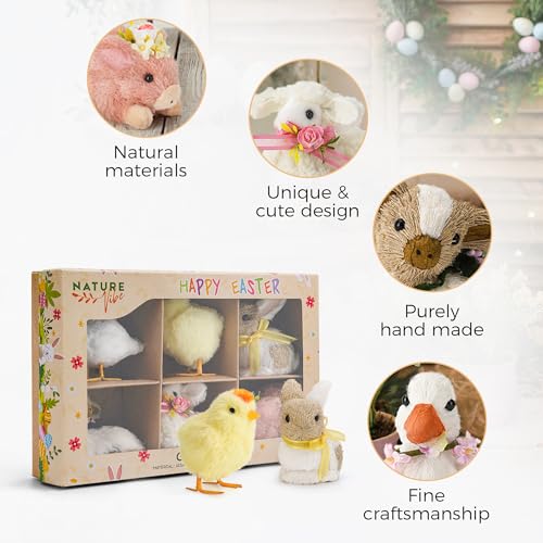 Naturevibefarmanimalseasterdecorsetof6sisalanimalseasterfigurineswspringdecorfloweringiftboxeasterornamentssetincludeseasterbunnydecorchicks Urban Country Home Decor Nature vibe farm animals easter decorset of 6 sisal animals easter figurines w spring decor flower in gift box easter ornaments set includes easter bunny decor chicks urban country home decor