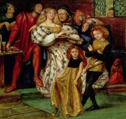 Arte de graffiti la Famiglia Borgia de Dante Gabriel Rossetti 60x90cm