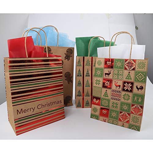 200Pcs Christmas Tissue Paper For Gift Wrapping, 16 Different Style Wrapping For Christmas Boxes, Xmas Wrapping Bags And Wine Bottles #TOP4