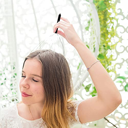 Usaga 20 Fingers Head Massager Scalp Scratcher Head Scratcher And Telescopic Back Scratcher For Head Body Relaxing 2 Pack (Black) #TOP1