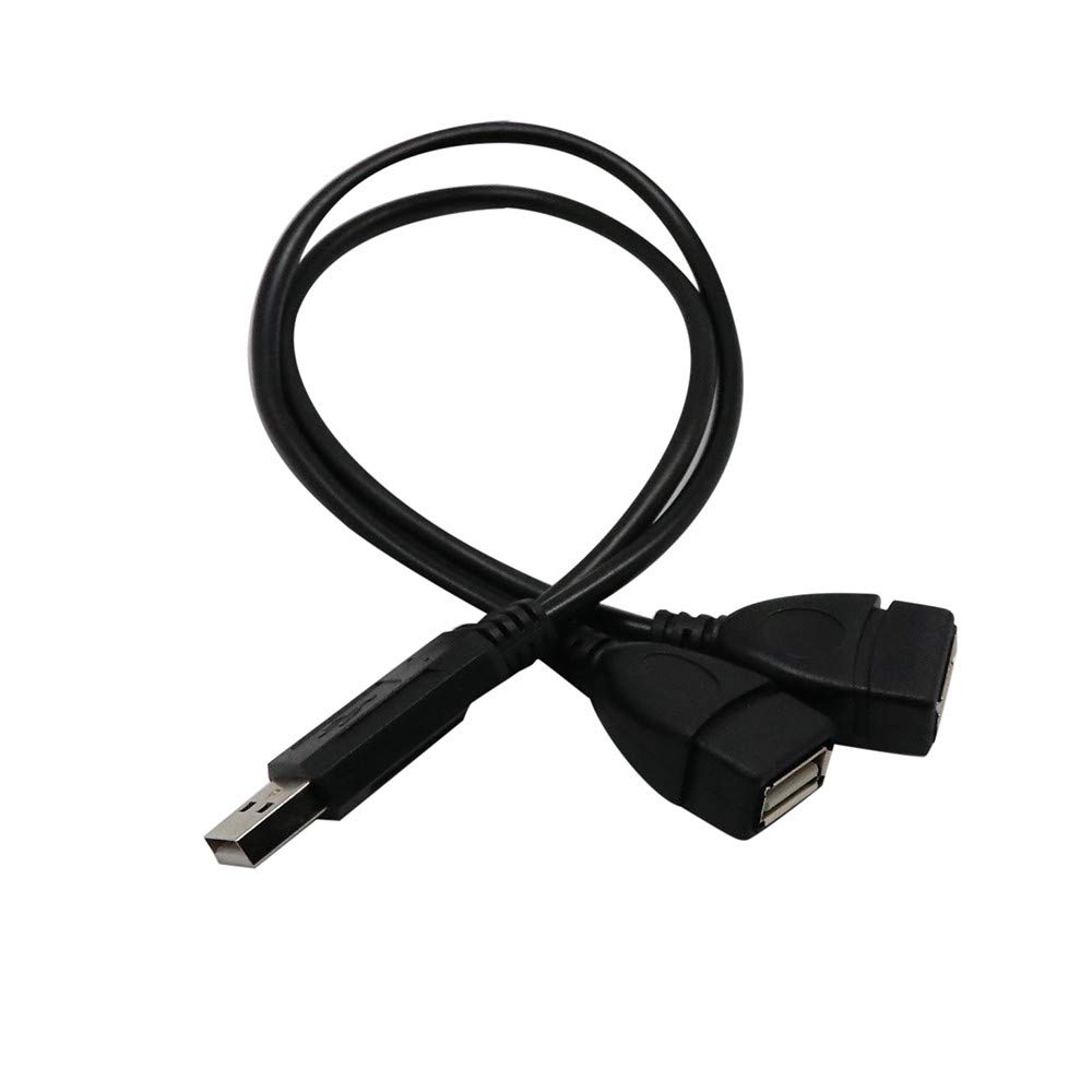 USB Y-Kabel – 1x Stecker Auf 2x Buchse, 30 Cm – Für Mehr Strom Bei Festplatten & Externen Geräten
