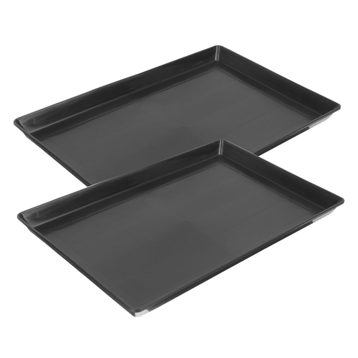 Kisangel Bandejas Negro para Jaula de 2piezas de Plástico Impermeables y Multifuncionales para Conejos y Aves en Jaulas o Recintos