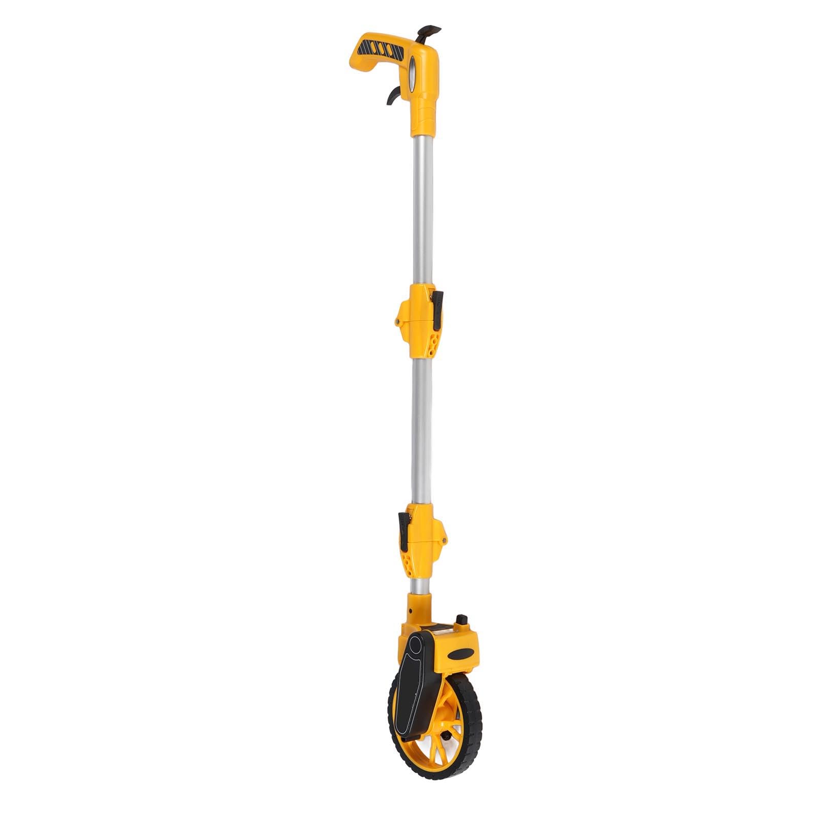 Rueda de medición de distancia de 9999,9 m de capacidad, plegable, 1 llave, rueda de medición para constructores, paisajistas, propietarios de viviendas