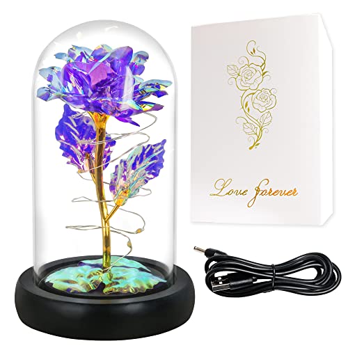 MothersÂ DayÂ RoseÂ Gifts,ArtificialÂ RosesÂ GiftsÂ forÂ mom,LightÂ UpÂ RoseÂ FlowerÂ Gift,PurpleÂ rose,PurpleÂ GiftsÂ ForÂ Women,BirthdayÂ GiftsÂ ForÂ Women,GlassÂ RoseÂ FlowerÂ GiftÂ ForÂ MothersÂ Day,Valentine,Anniversary