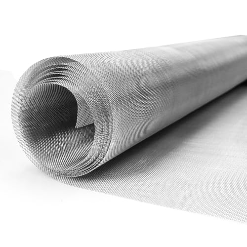 LYLIDIA Grillage Fine Maille 60x200cm 30 Mesh Maille Rigide Grillage Anti Rongeur Acier Inoxydable 304A Grille Métallique Fine Grillage Inox Treilli Métallique pour Prévenir Souris, Insectes,serpents