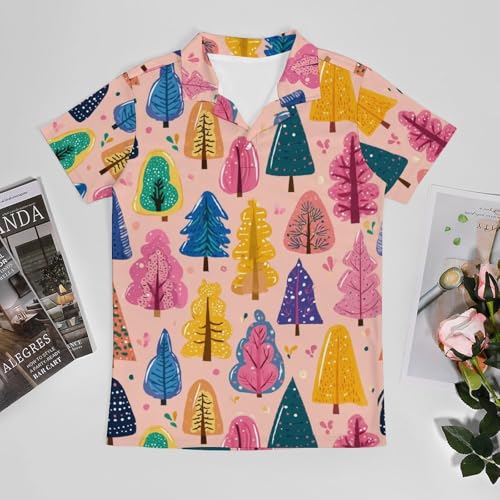 Boys' Classic Polo Shirts Short Sleeve Moisture-Wicking Golf & Tennis Shirts for Youth Teens Cute Kitten Cat3