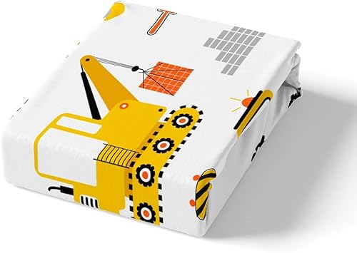 Miniatura 5 de Juego de ropa de cama de coche de dibujos animados para niños, juego de funda de edredón de construcción para niños, camiones, funda de edredón