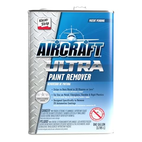 KLEAN-STRIP Aircraft Ultra Paint Remover - Powerful Formula Strips Automotive & Metal Coatings, Visible Lifting, Fast-Acting - 1 Gallon Cover