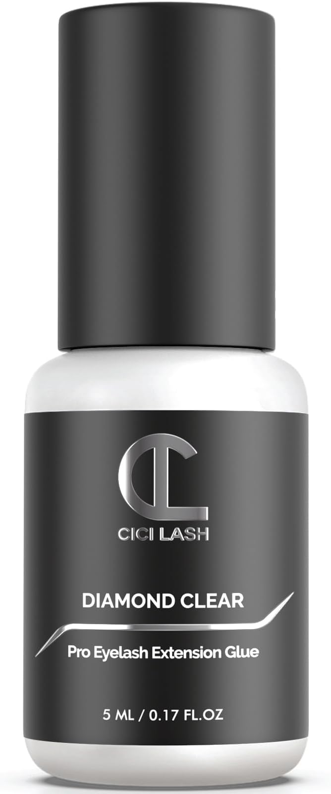 Diamond Clear Eyelash Extension Glue for Professionals - Maximum 7 Week Retention / 1-2 Second Drying Time Semi Permanent Individual/Volume Lash Glue with Transparent Color - Latex Free 5ML/0.17 FL.OZ