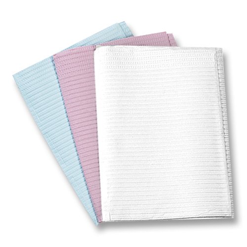 2-Ply Sani-Tab Chain-Free Bib - 13" x 19" Blue (400)