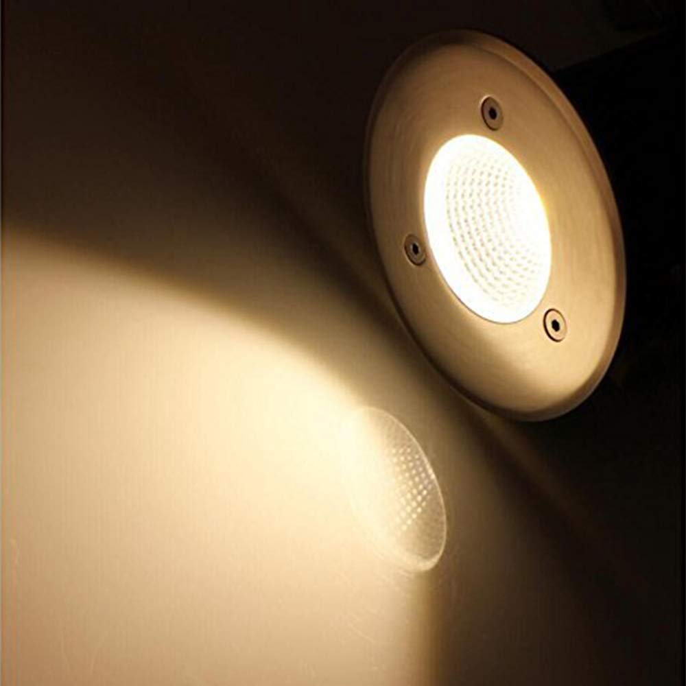 Faretti LED da Incasso per Pavimento Esterno 3W Faretto Incasso Segnapasso IP67 Impermeabile per Giardino, Esterno, Terrazzo(Warm White Light,220V)