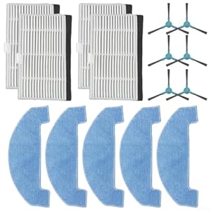 For Choice Robot Cleaner M1 Vacuum Replacement Kit With HEPA Filters Side Brushes Mop Pads Compatible Accessories Set For Robot Vacuum M1