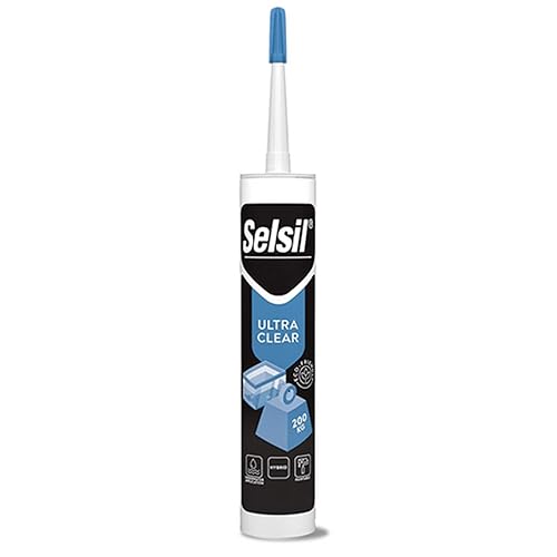 SELSIL Ultra Clear100 Adhesivo de montaje transparente y sellante súper fuerte y flexible adhesivo impermeable 980 onzas líquidas 98fl oz