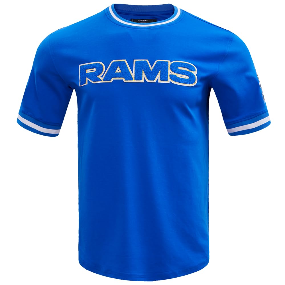 Pro Standard Mens NFL Indianapolis Colts Classic Chenille Short Sleeve Tee Royal Blue 2XL