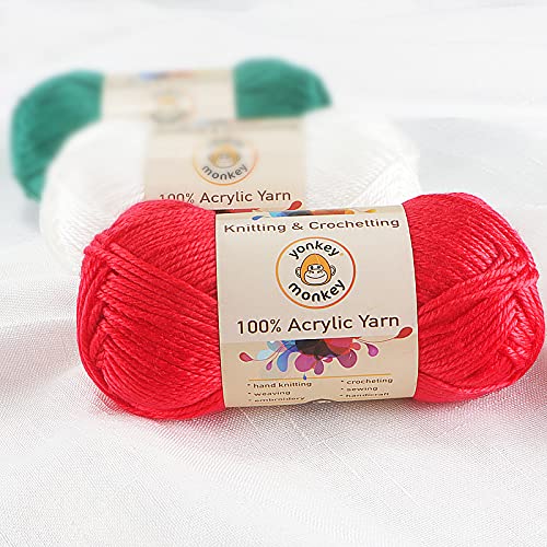 100% Acrylic Fancy Yarn 3-Pack By Yonkey Monkey Knitting Crochet Diy Art Craft (Light Beige 07) #TOP4