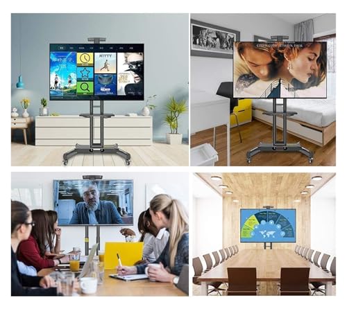 Soporte móvil para TV con ruedas y bandeja miniatura 3