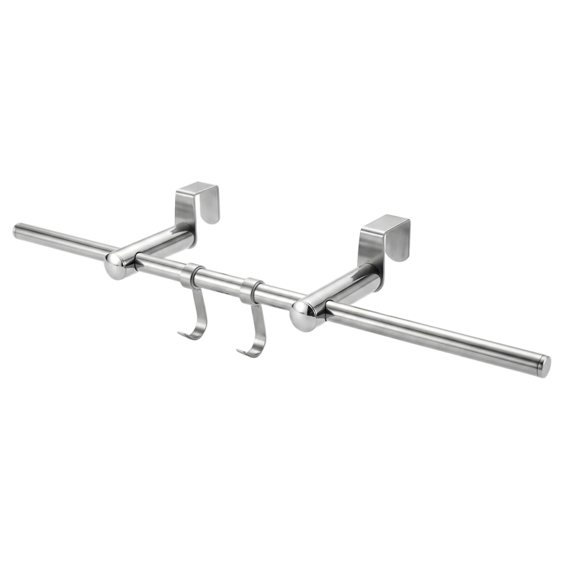 Radiator Towel Rack, Stainless Steel Towel Holder for Radiators with 2 Hooks, Adjustable Panel Radiator Mount - 15.75 Inch (40cm)
