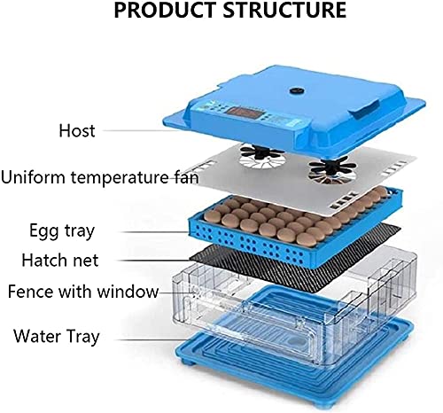 Digitale Automatische Incubators, Hatching Egg Incubator 128 Eieren Incubator Machine met LED Display Poultry Hatcher… - Afbeelding 3