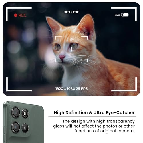 Image of ArmourPro Camera Rings Tempered Glass for Motorola G67 Power (6.7 Inches), Tough HD Individual Aluminum Alloy Rings 9H Camera Cover, Scratch-Resistant,Camera Lens Protection| Black, 1 Pack
