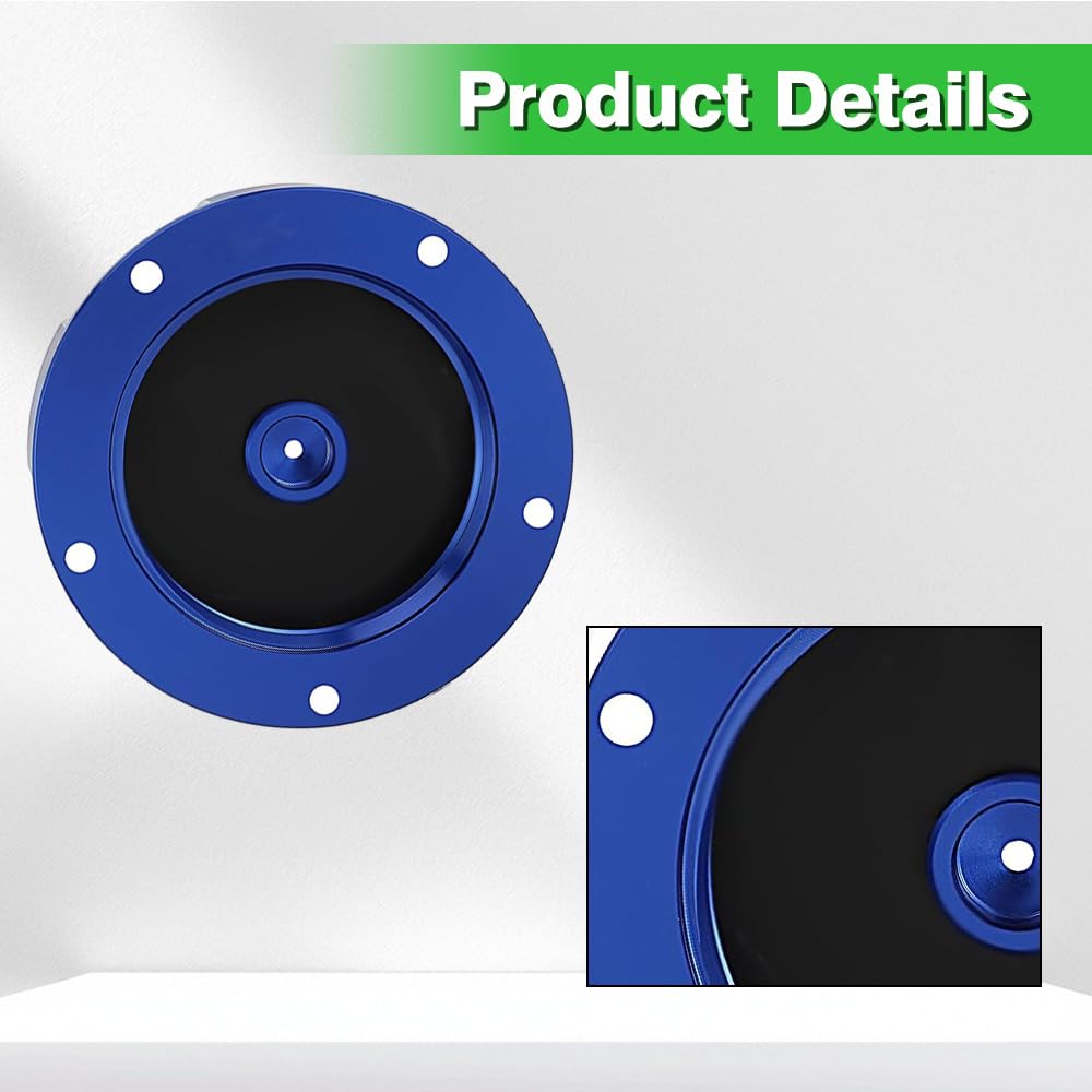 Tappo del serbatoio del gas per moto, tappo del serbatoio del carburante in alluminio con sfiato compatibile con Yamaha YFZ450 2004-2009/2012-2013, YFZ450R 2009-2025, YFZ450X 2009-2011 (blu)