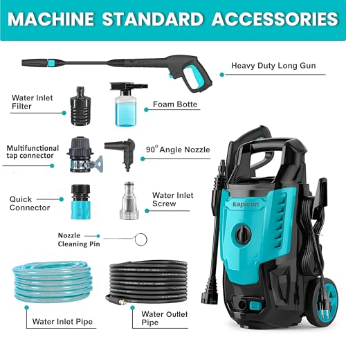 Image of KP-30 Portable High Pressure Car Washer 1800W | 160 Bar Power Cleaner | 5.5 LPM Flow | Electric Pressure Washer for Car, Bike & Home Use