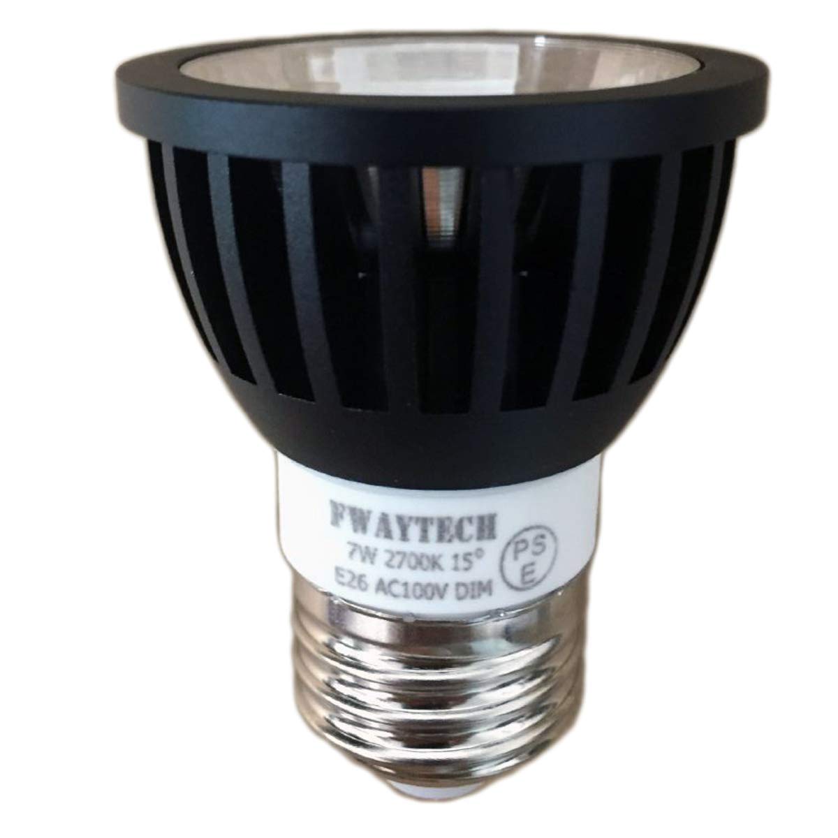 Amazon | Fwaytech ledスポット e26口金 狭角 ブラック 調光器対応 7W